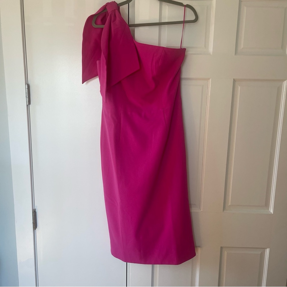 Dress the Population Fuchsia One-Shoulder Dress